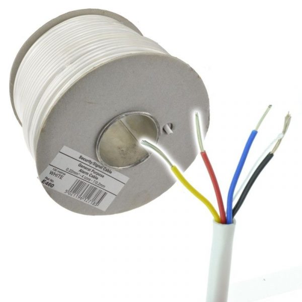 4 Core Burglar Alarm Cable White - Image 2