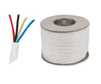 4 Core Burglar Alarm Cable White - Image 3