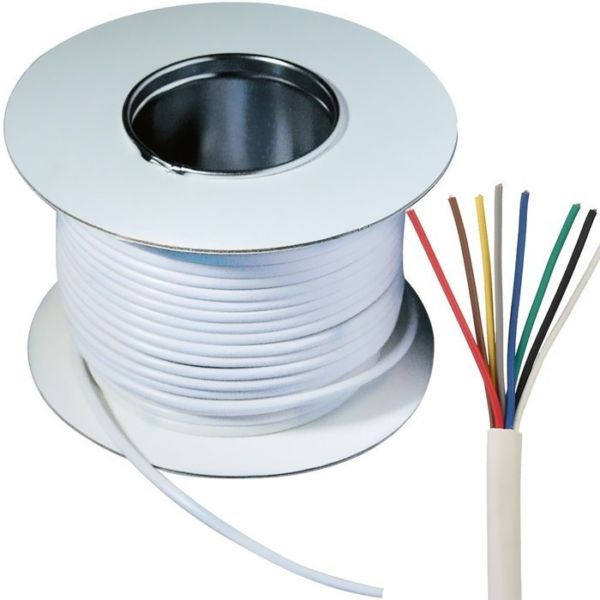 4 Core Burglar Alarm Cable White