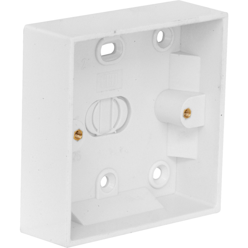 Single Socket white pattress box