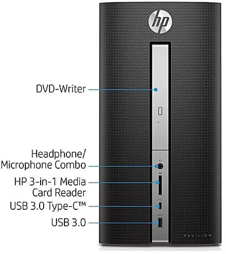 HP Pavilion 570-P033W Desktop Tower – Intel Core i7-7700 -16GB RAM