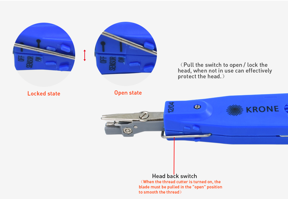 Professional Krone RJ45 Crimper Keystone LSA-Plus Punch Down Tool RJ11 ...