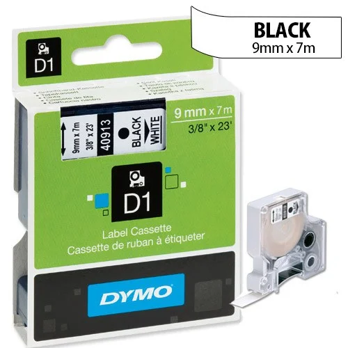 Dymo D1 Standard Labelling Tape 9mm X 7m