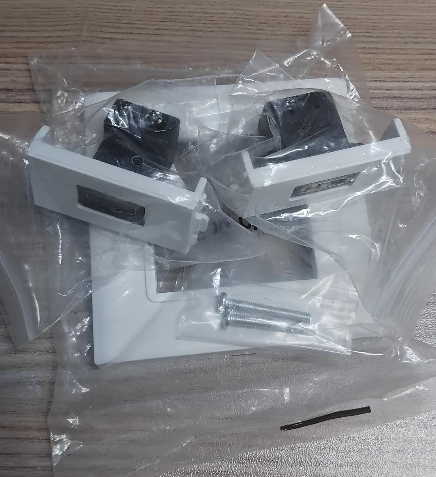 Double Port HDMI Faceplate with modules