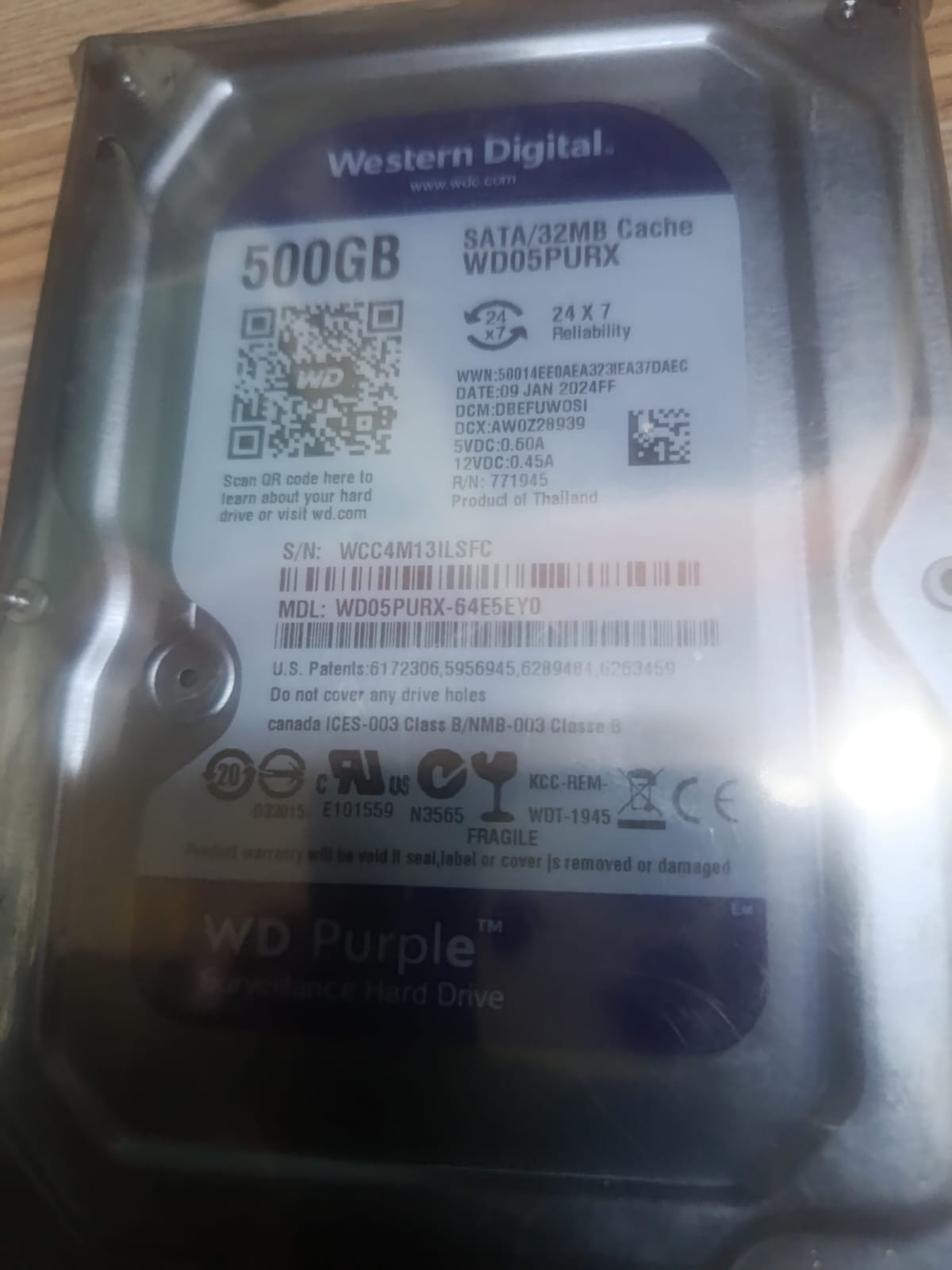 WD 500GB Surveillance Hard Drive - Image 5