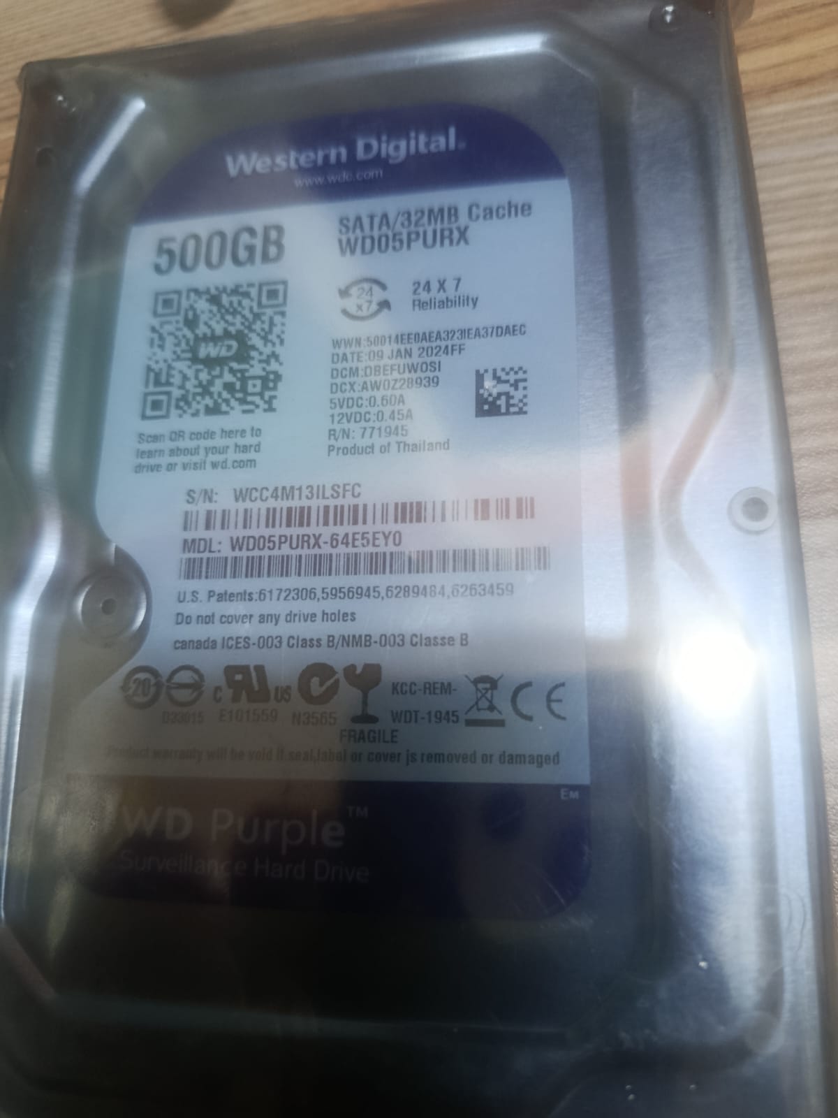 WD 500GB Surveillance Hard Drive - Image 4