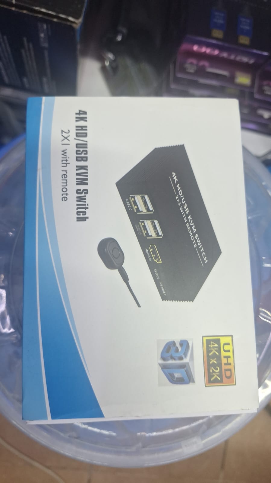 4K HDMI USB KVM Switch 2X1 with Remote New - Image 4