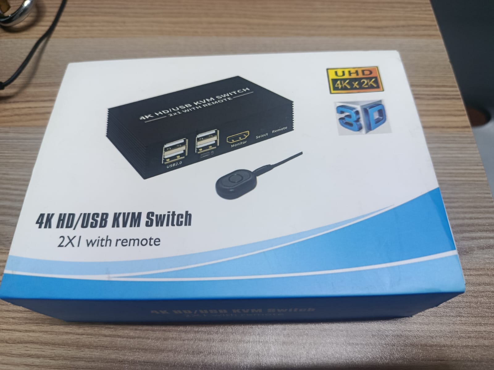 4K HDMI USB KVM Switch 2X1 with Remote New